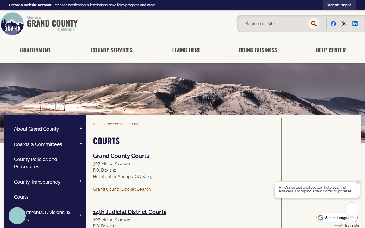 Grand County court records after jail arrest local courts page
